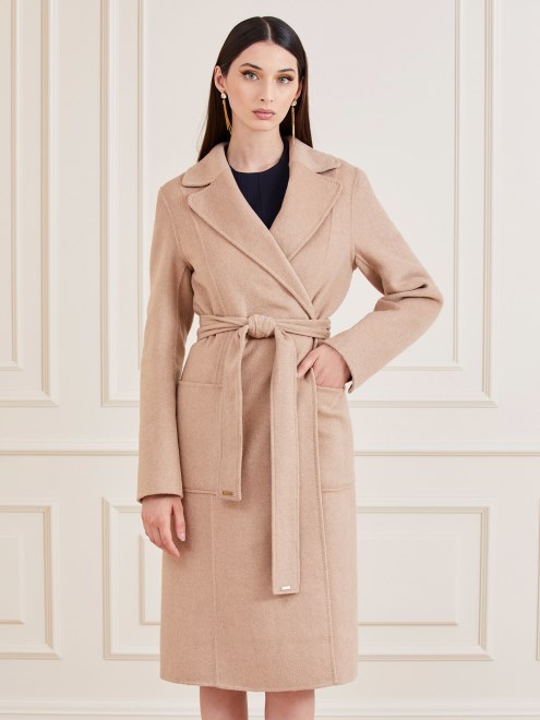 Abrigo Mezcla Lana Marciano Beige Guess