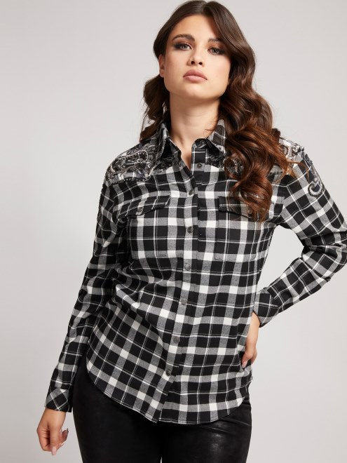 Supongo Que Camisa A Cuadros Negro Multi