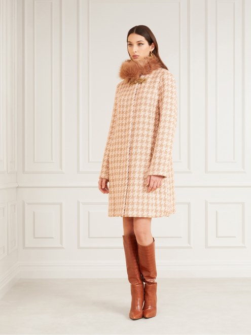 Abrigo En Mezcla De Lana Marciano Rosa Multi Guess