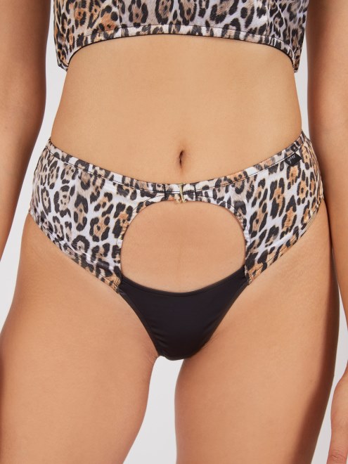Guess Animalier Brasileño Satinado Con Estampado Completo