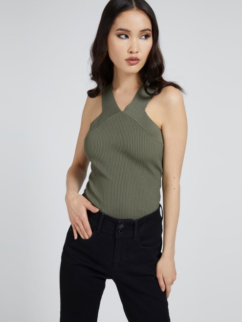 Suéter De Tanque De Conjetura Verde