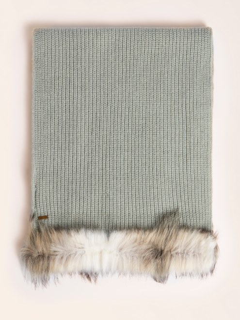 Bufanda Marciano De Piel Sintética Gris Guess