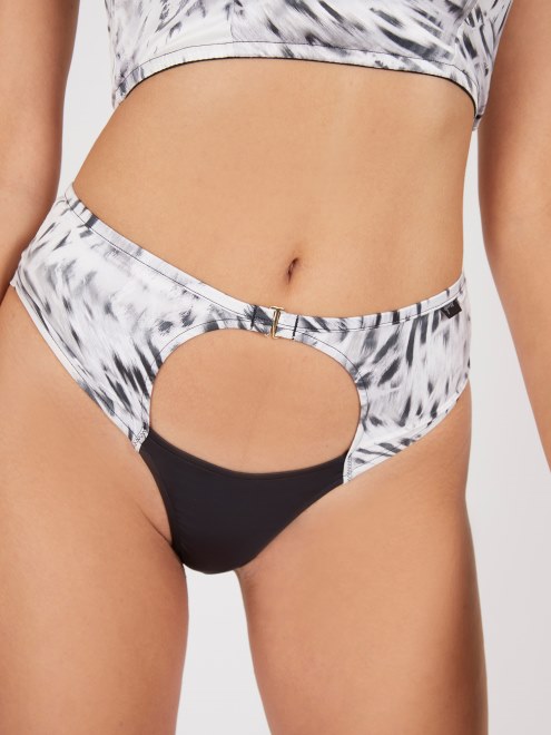 Guess All Over Estampado Satinado Brasileño Negro Multi