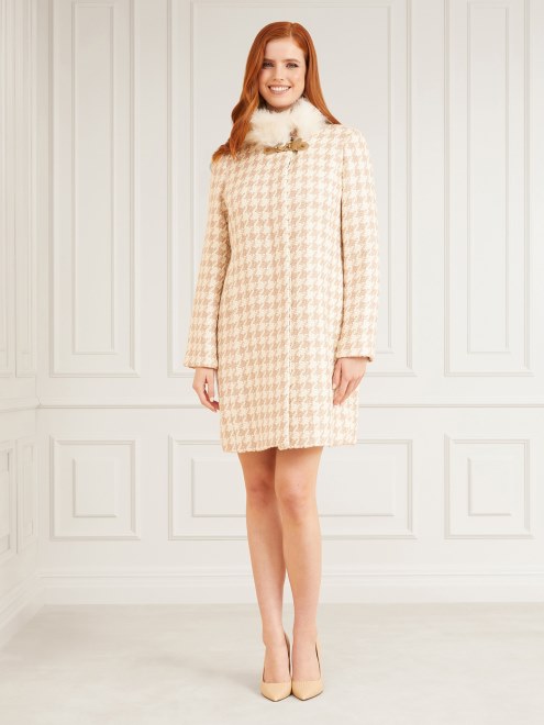 Abrigo Mezcla Lana Marciano Blanco Multi Guess