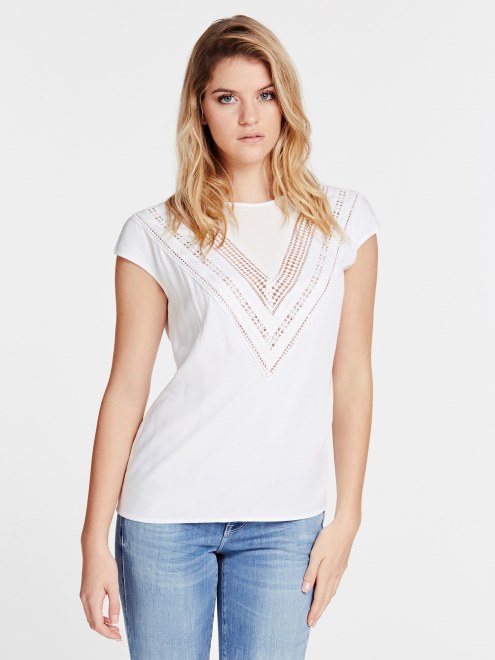 Top De Encaje Blanco