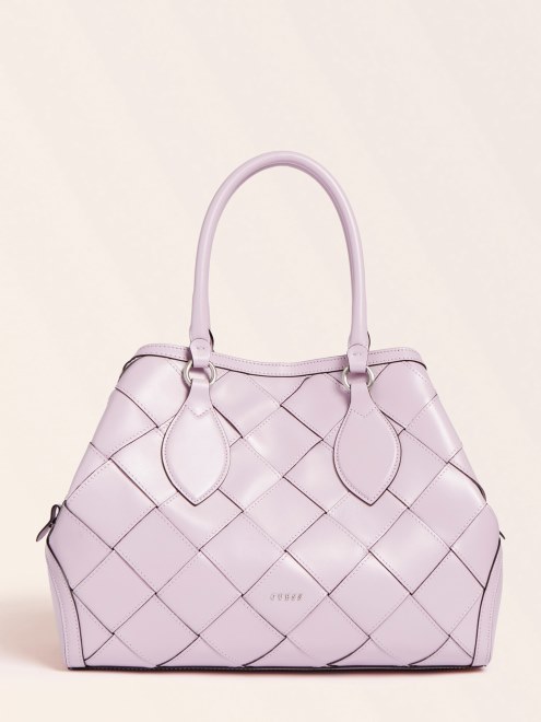 Bolso De Mano Guess Lila Giorgia Luxe De Piel Auténtica