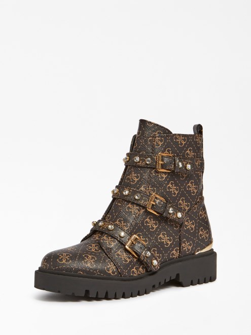 Botín Con Logo Ocean 4g Marrón Guess