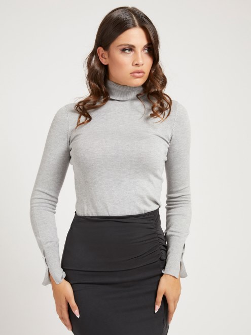 Jersey Gris Con Cuello Alto