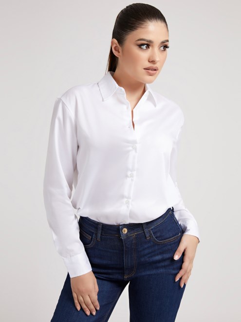 Camisa De Popelina Adivinar Blanco