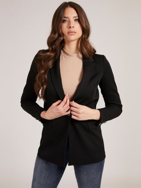 Guess Blazer Negro De Mezcla De Viscosa
