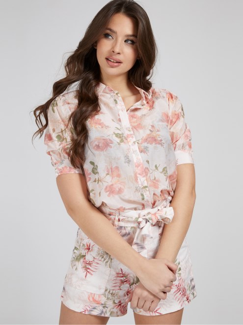 Fantasía Floral Camisa Estampada Floral Adivinar