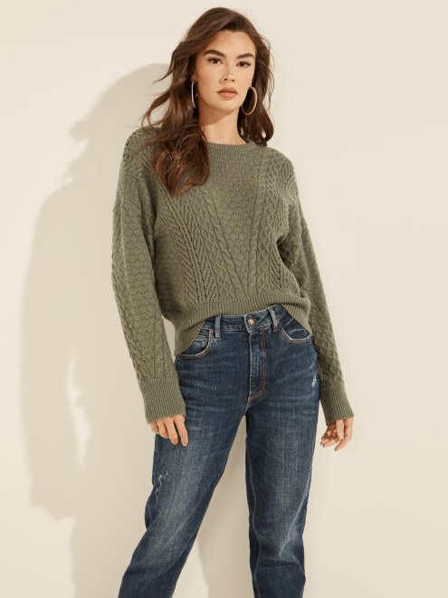 Jersey Guess Cables Verde