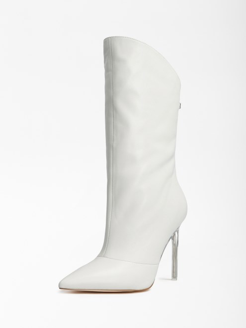 Botín De Cuero Genuino Samwell Guess Blanco