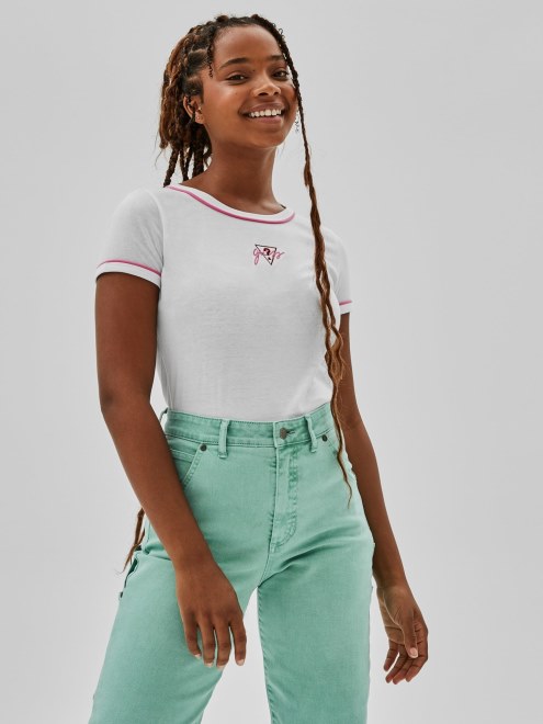 Camiseta Guess Logo Delantero Blanca