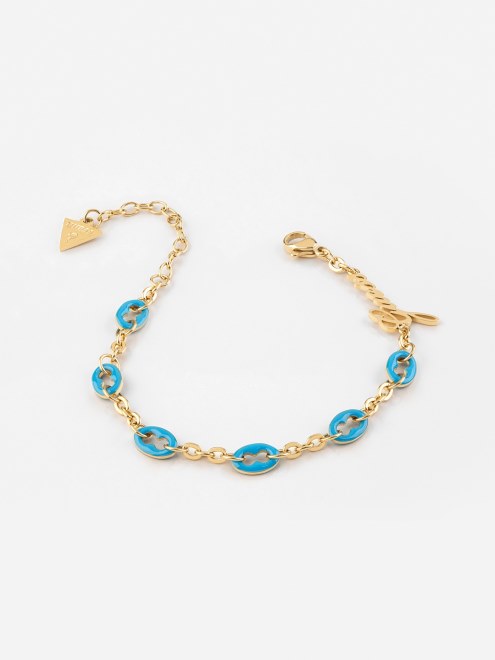 Pulsera De Eslabones Pop Adivinar Azul Claro