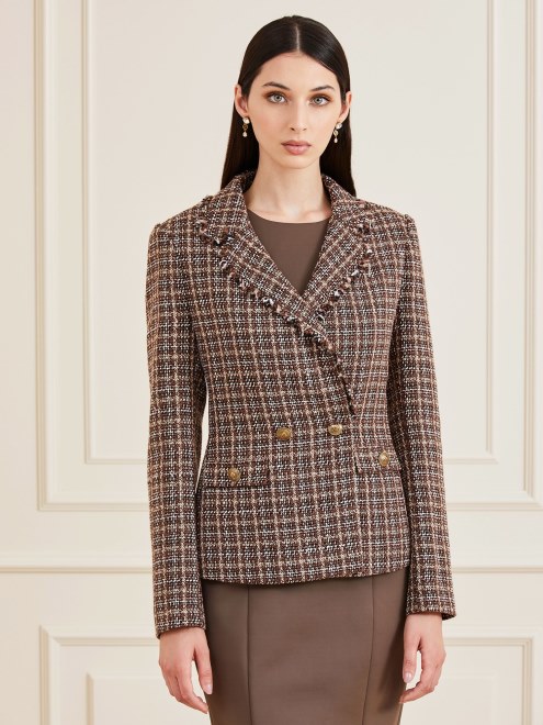 Blazer Marciano Tweed Marron Multi Guess