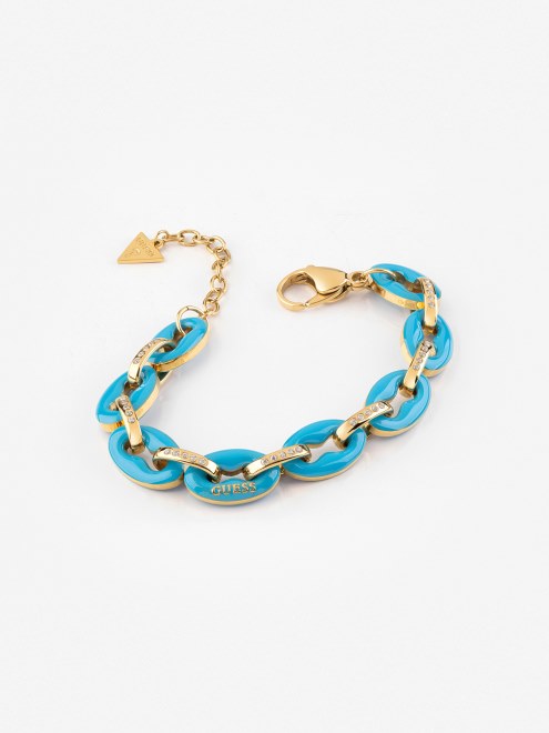 Pulsera De Eslabones Pop Azul Claro Adivinar