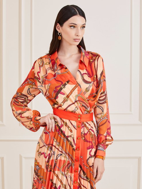 Marciano Todo El Cuerpo Estampado Adivinar Tonos De Naranja