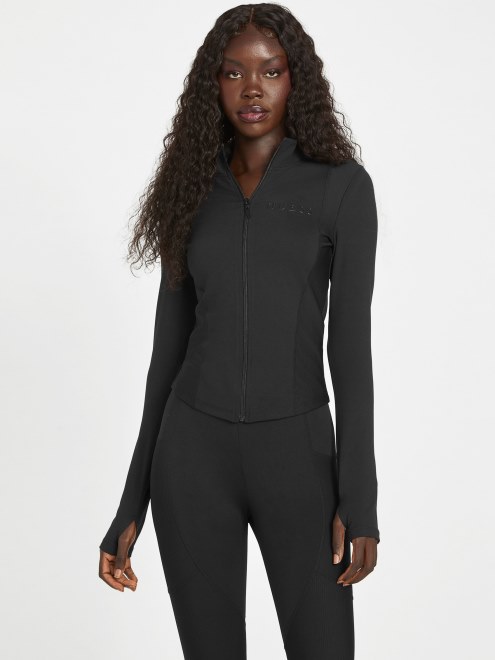 Chaqueta Con Cremallera Guess Ikram Negro Azabache