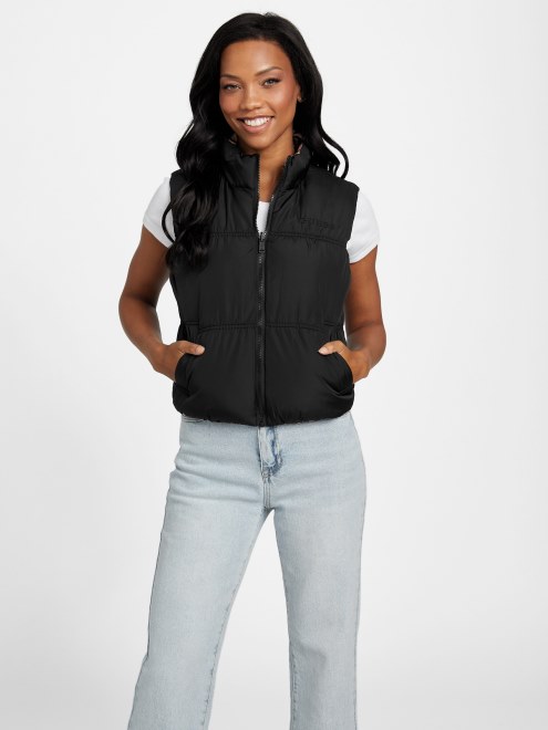 Chaleco Acolchado Reversible Guess Eco Rane Negro Azabache