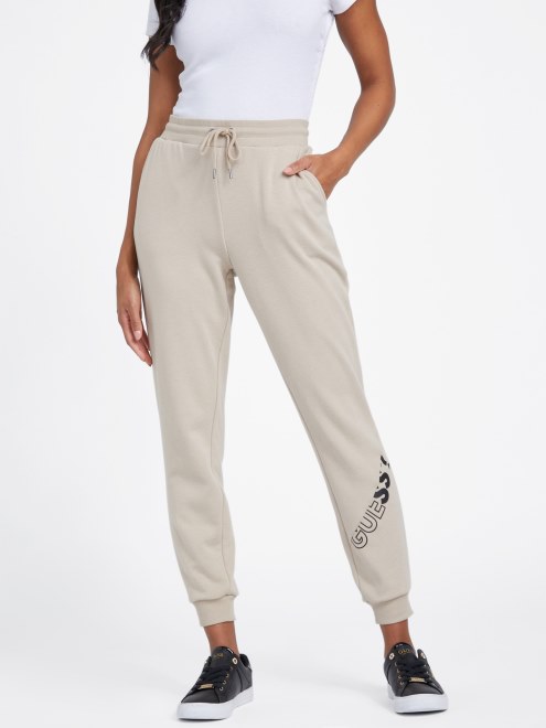 Jogger Sabrina Logo Terciopelo Gris Pardo Supongo