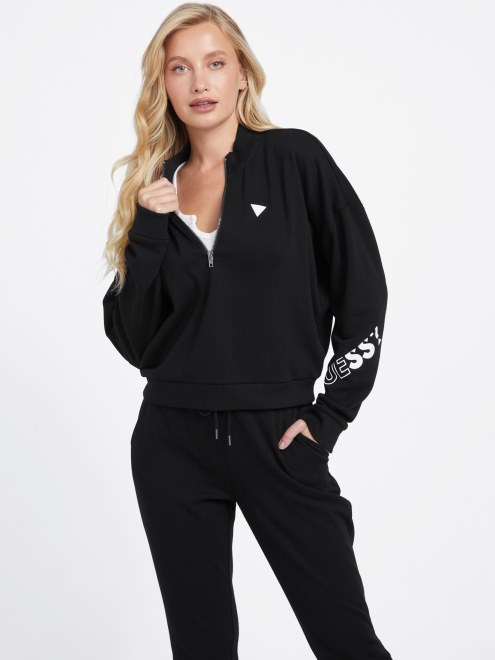 Jersey Con Cremallera Y Logo De Sabrina Guess Negro Azabache