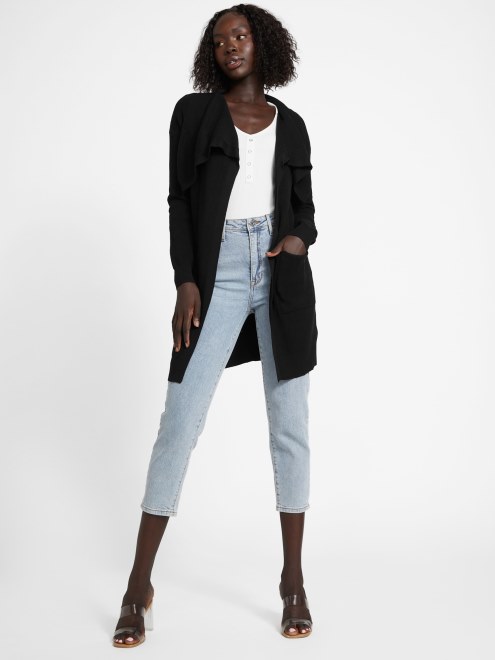 Cárdigan Adivinar Maidan Negro Azabache