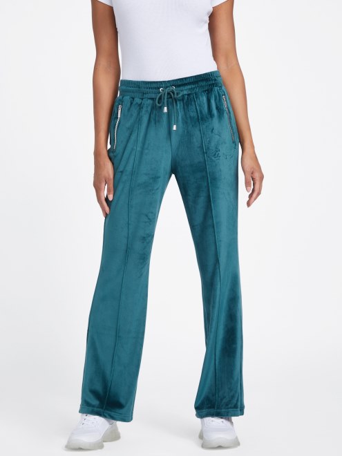 Jade Oscuro Eco Uma Pantalones De Terciopelo Adivinar