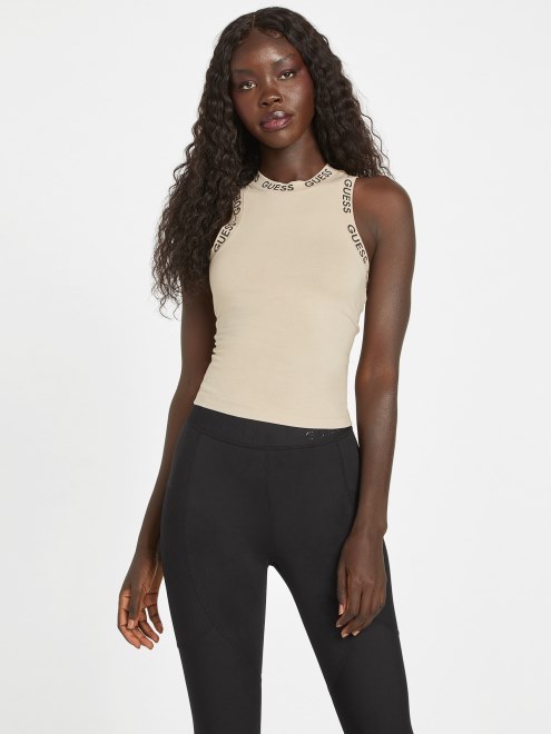 Camiseta Sin Mangas Con Logotipo Navideño De Terciopelo Gris Pardo Adivinar