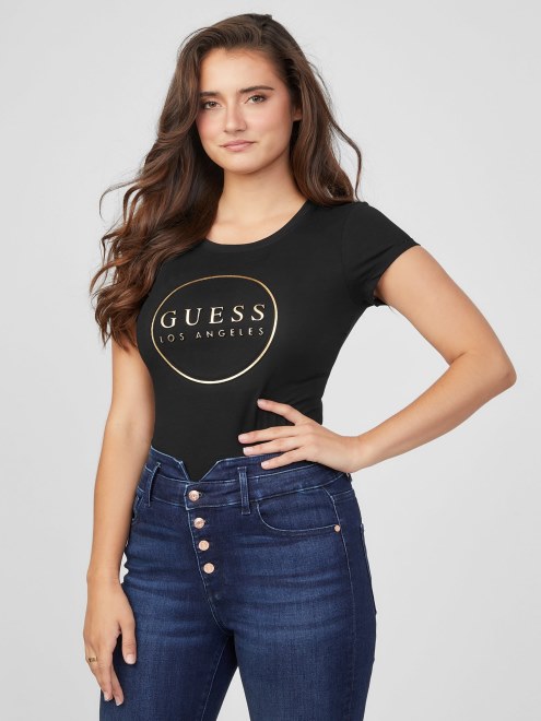 Camiseta Con El Logo De Gigi Adivinar En Negro Azabache