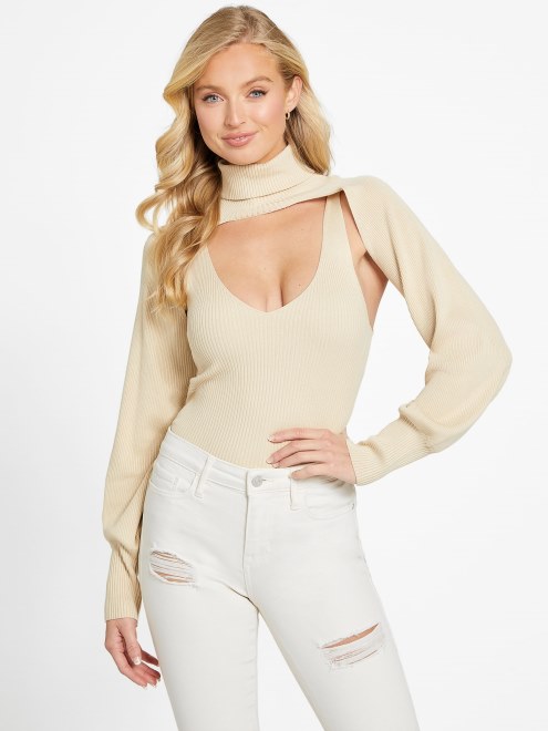 Eco Effie Bolero Suéter Conjunto Perla Ostra Adivinar