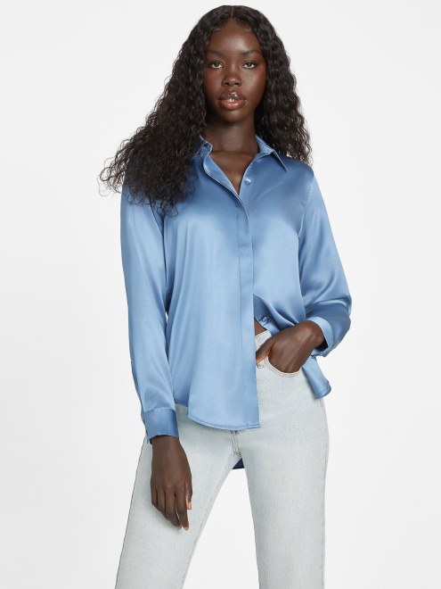 Rigel Azul Honor Camisa De Raso Supongo