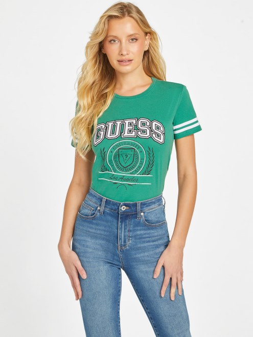 Camiseta Con El Logotipo De La Cresta De Virgie Ecológica Verde Sin Fin De Adivinar