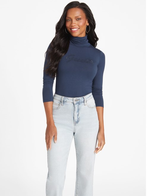 Top Azul Profundo Adivinar Eco Lorna