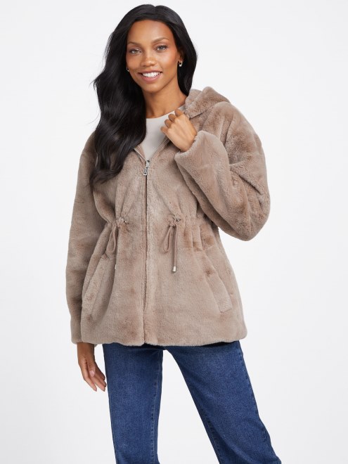 Chaqueta Guess Reversible Fatima Foamy Taupe