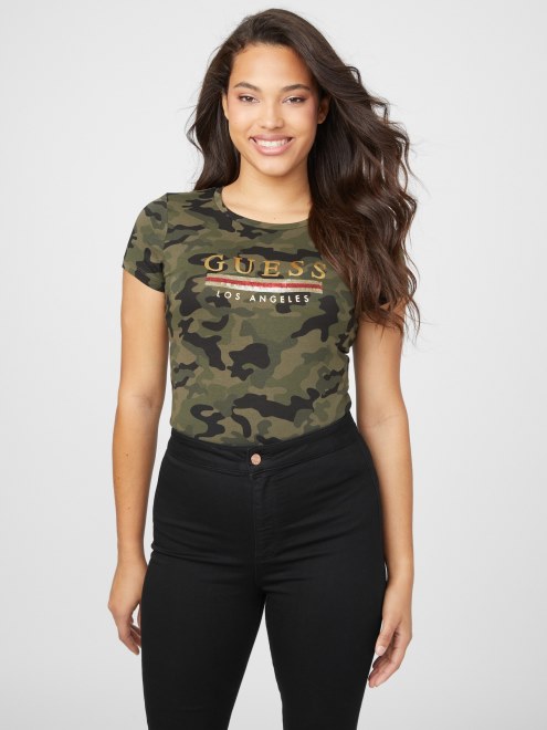 Camiseta De Lentejuelas De Ley Esterlina Brooks Camo
