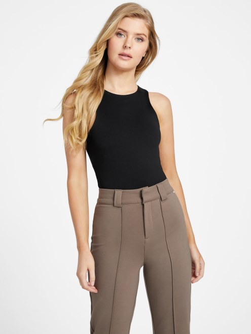 Body Sin Costuras Con Púas En Negro Azabache