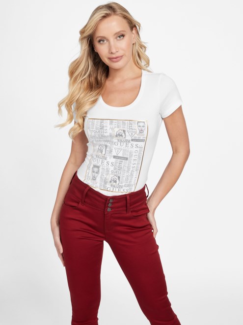 Camiseta Eco Sia Mesh Guess Pure Blanco