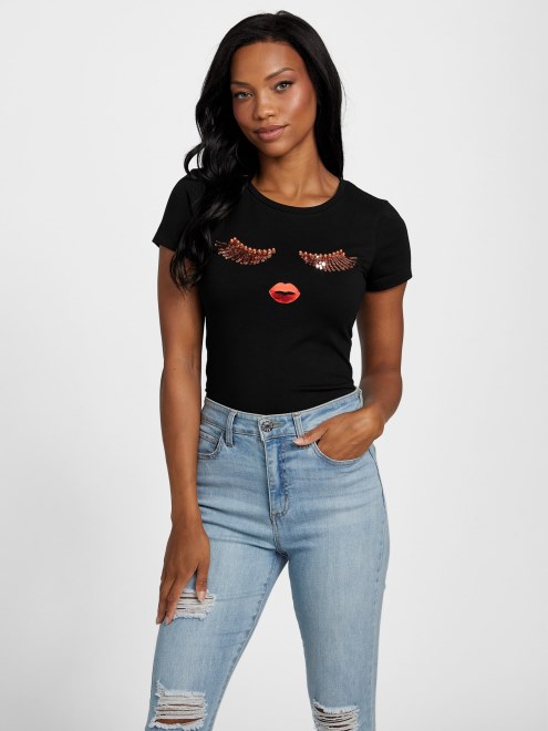 Camiseta Guess Eco Lydia Negro Azabache