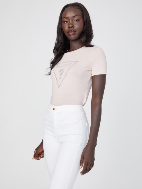 Camiseta Con El Logo De Diamantes De Imitación De Zillah De Dimrose De Guess