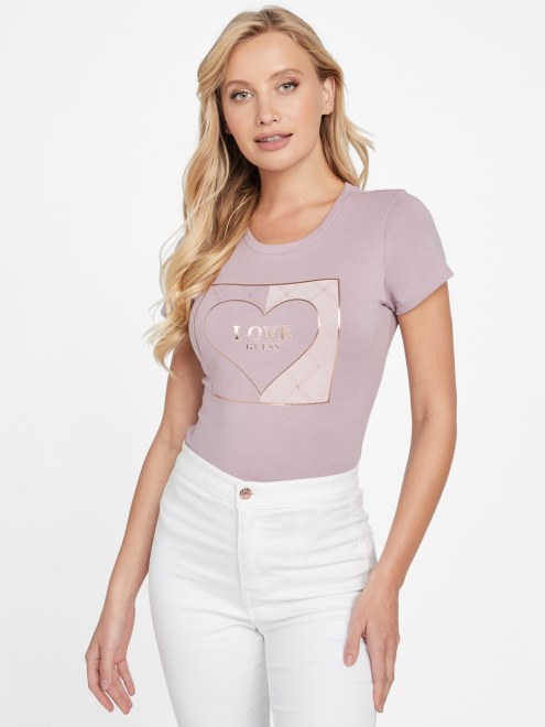 Camiseta Con El Logo De Guess Eco Lourdes Orquídea Vanda