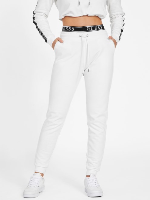 Joggers Con Logo Blanc/scuffy Blanch Guess
