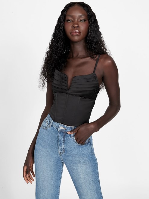 Corsé Negro Azabache Eco Leo Top Guess