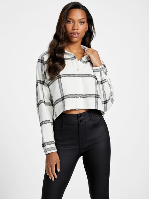 Allen Recortada Camisa A Cuadros Adivinar