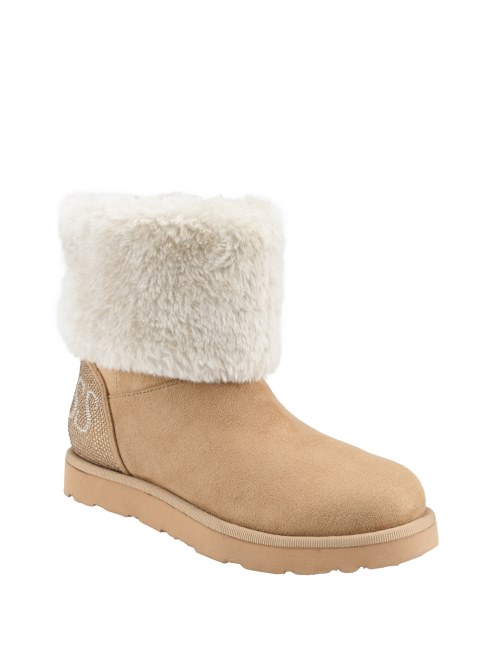 Botas De Piel De Oveja Sintetico Brillantes Naturales Ligeras Guess