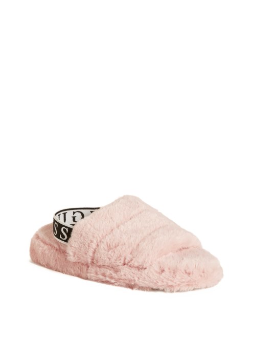 Pantuflas De Piel Sintética Liddie Blush Guess