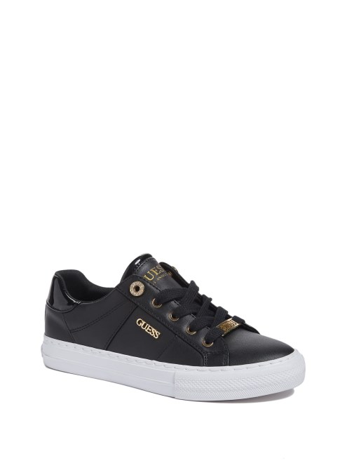Guess Black1 Mira Las Zapatillas Bajas De Piel Sintética