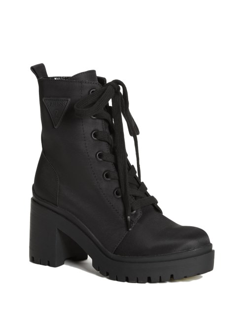 Botines De Tacón De Nylon Guess Quincy Black1