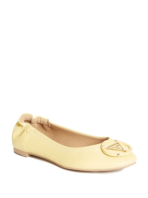 Guess Bailarinas Amarillas Con Logo Senna