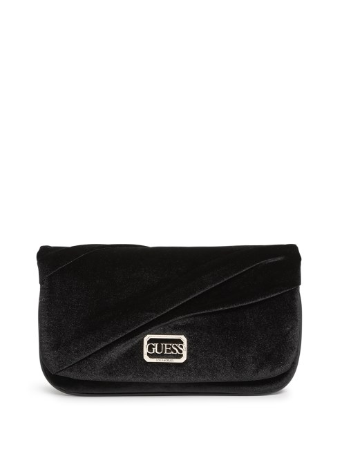 Bolso De Mano Guess Allegra Plisado Negro